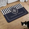Skiptiger Nautical Navy Blue Compass Doormat,Welcom