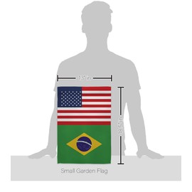 World Cup Brazil USA Friendship Flag Home Decor Banner Patio Porch Lawn Garden Flag Pole Room Decorations Indoor Small Outdoor Yard Signs FIFA Gifts Team Qatar Trophy Soccer Game Football Made in USA