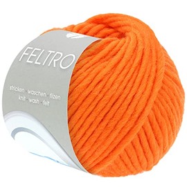 LANA GROSSA Feltro Felt Yarn for Creative Crafts, Versatile, High-Quality Wool for Wet and Dry Felting, Hand Knitting Yarn Made of 100% Virgin Wool, 50 g Wool for Knitting and Crocheting, 50 m