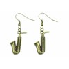 Miniblings Saxophone Earrings Saxophone Sax Instrument Jazz Bronze