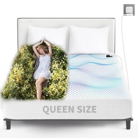 Kocusu Grounding Bed Sheet with Floor Covering,Grounding Sheet with Grounding Cord,Earthing Sheets With 10% Silver Fiber & 90% Organic Cotton for Improve Sleep,Relieve Anxiety(White,153*203*33 CM)