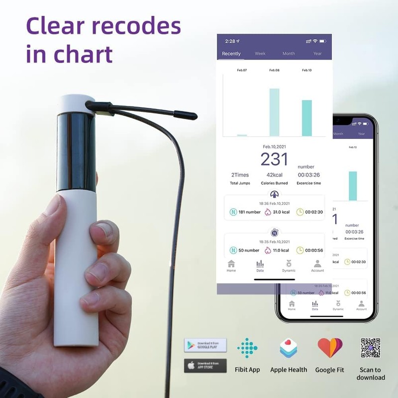 ALLIUMS Smart Jump Rope with APP Data Analysis, Bluetooth &