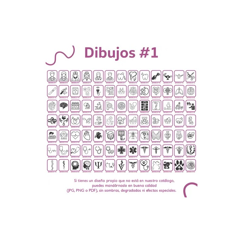 Sello Personalizable Para Doctores Y Medicos 5.8 X 2.2 Cm