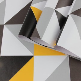 Colorful Trellis Contact Paper 17.7" x 78" Self Adhesive Shelf Liner Tile Shelf Paper for Kitchen Cabinets, Peel and Stick Square Wallpaper for Wall Drawer Liner Desk Furniture (17.7" x 78")