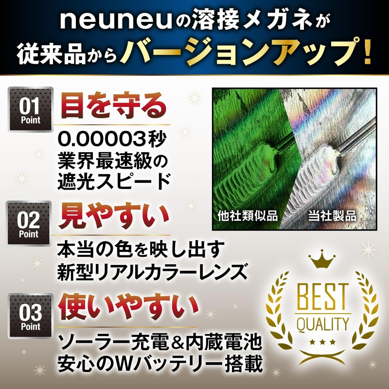 neuneu Japanese Brand Welding Glasses, Welding Surface, Automatic Light Shade,