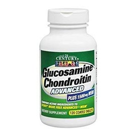 21St Century Glucosamine Chondroitin Advanced with Msm - 120 Tablets (Pack of 3)