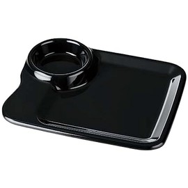 J-kitchens 871176 Serving Plate, Standing Party Plate, Black, 8.3 inches (21 cm), Made in Japan