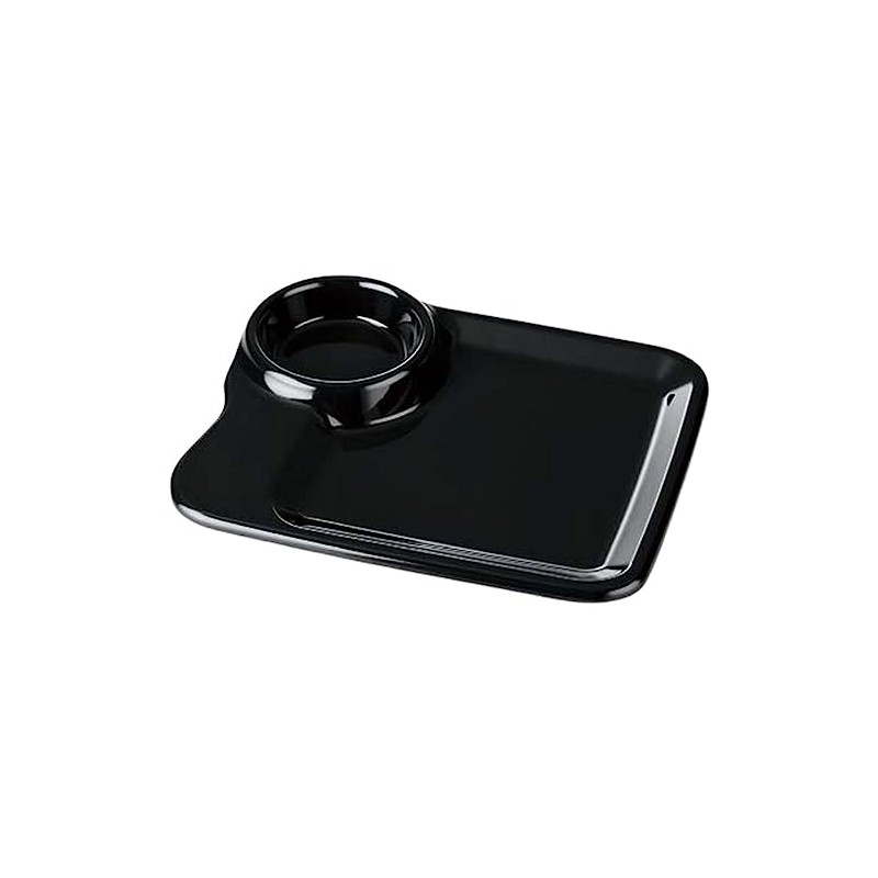 J-kitchens 871176 Serving Plate, Standing Party Plate, Black, 8.3 inches
