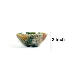 Prajet Natural Crystal Handmane Alter Bowl Cleanse Meditation Spiritual and Recharge Crystals Decoration Gift Thoughtful Gift for Wellness Precious Gift (Moss Agate)