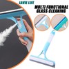 Multi-function Mirror and Window Squeegee with Built-in Spray Bottle -