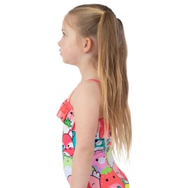 Squishmallows Children's Girls' Ruffle Swimming Costume Girls Swimming Costume Children, multicoloured, 134