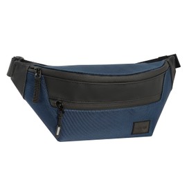 Comix U Belt Bag with Main Compartment, 2 Flat Pockets on the Front and Back, Practical Zips and Adjustable Belt Made of Band, 29 x 15 x 8 cm, Black, Blue, 29 x 15 x 8 cm, Casual, blue, Casual