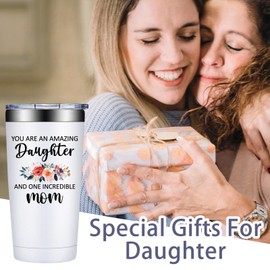 Grifarny Daughter Gifts from Mom, Dad - Mothers Day, Valentines Day Gifts for Daughters Adult - You are an Amazing Daughter Tumbler 20 oz