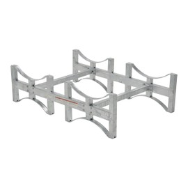 Vestil DRUM-RACK-2-G Galvanized Steel Stackable Drum Rack 2 Drum 55 Gallon 1600 Lb. Capacity Gray