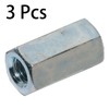 3 Pcs M14 x 2 x 44mm Long Rod Coupling