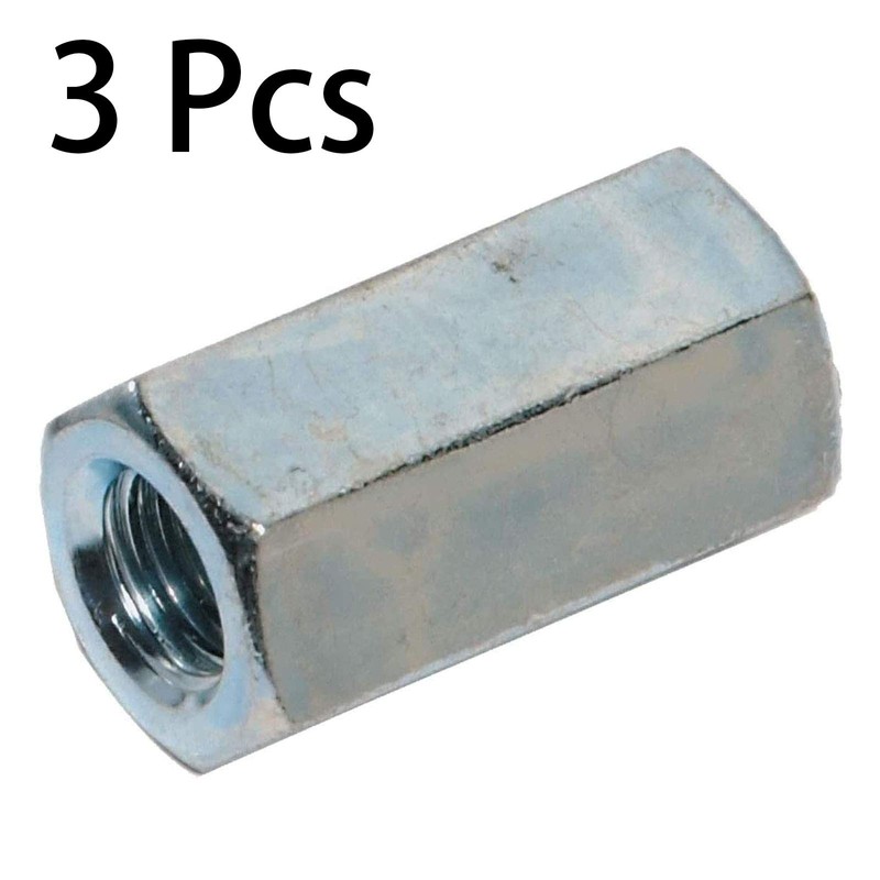 3 Pcs M14 x 2 x 44mm Long Rod Coupling