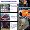 2 Pcs Three-in-One Car Escape Rescue Tool Keychain Glass Breaker