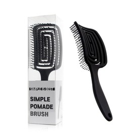 Pomade Styling Hair Brush Simple Pomade Comb Large, Black Large, 1 Piece / 포마드 스타일링 헤어브러시 심플포마드빗 대형, 블랙 대형, 1개