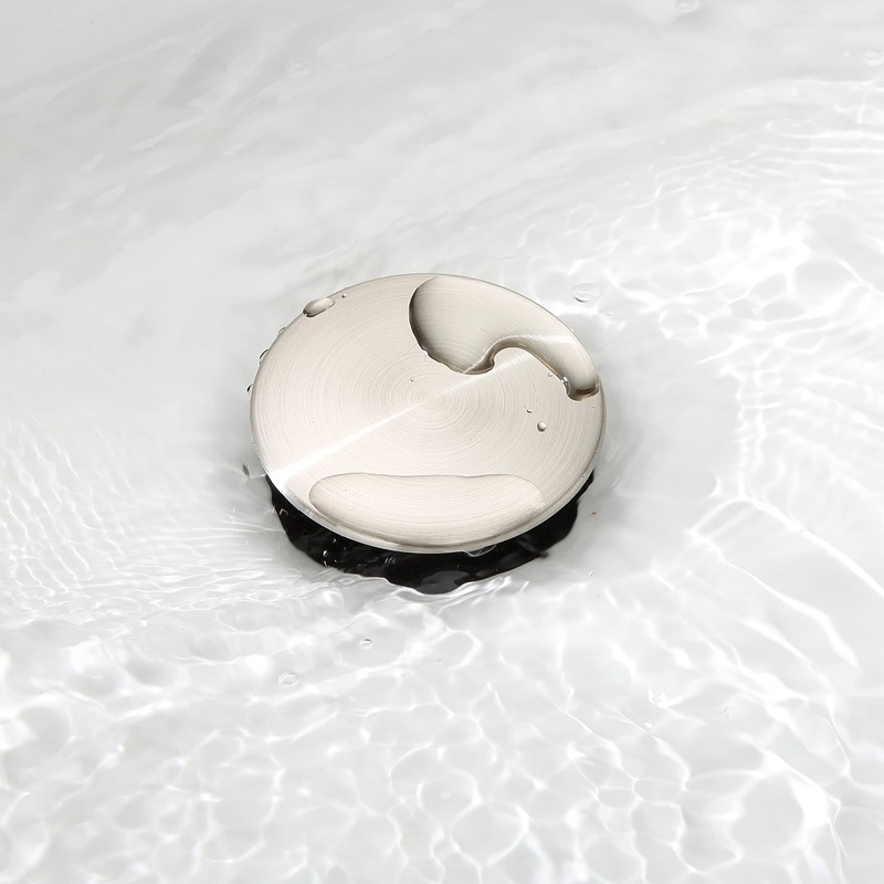 TIORIY Vessel Sink Drain Without Overflow, Plastic Bathroom Pop up