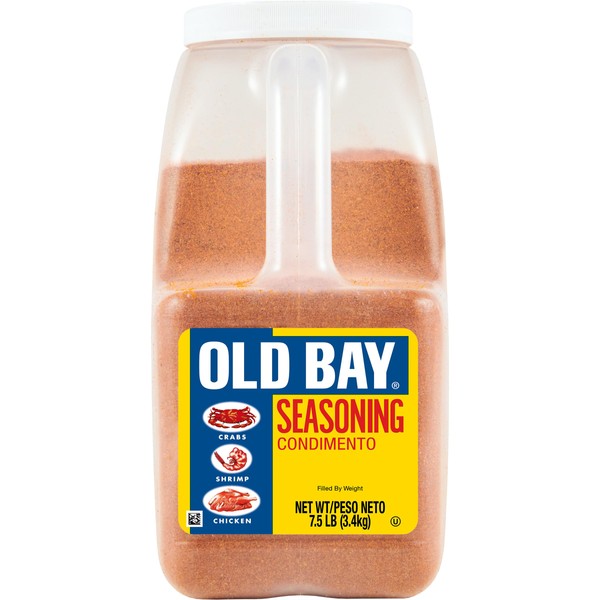 OLD BAY Seasoning, 7.5 lb - One 7.5 Pound Container of OLD BAY All-Purpose Seafood Seasoning, Perfect for Crabs, Shrimp, Chicken, Chowder, Pizza, Fries and More