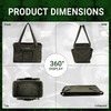 Tool Bag with Metal Frame, Waxed Canvas Wide Open Top