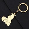 BAMAY Cute Fox Keyring Stainless Steel Keychain Fox Gifts for