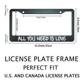 Smooffly Jesus Loves You Quote Personalise License Plate Frames Metal License Plate Frame Car Universal Accessories Stainless Steel Cars Decor Fits Standard US Vehicles Size 12.2 x 6.3 Inch