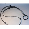 Hematite Square Design Beaded Eyeglass Chain With Ring 28 inches