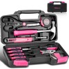 THINKWORK Pink Tool Set - 40 Piece General Household Hand
