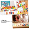 KONTONTY 1 Set Spelling Game Alphabet Blocks Flashcards Word Puzzle