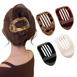 4 PCS Flat Hair Clips, Flat Hair Clips for Women, French Hair Claw Clips for Long Short Hair for Women Girls Thick Hair Daily Use Weddings Parties Sports