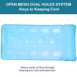 FindUWill Oversized Pool Floats for Adults - 72" X 37" Extra Large Fabric-Covered , Inflatable Pool Lounger with Headrest Ultra-Comfort Cooling Pool Floaties Mat (XL, Monstera Blue)