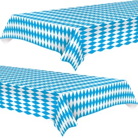 Oktoberfest Party Decoration: Table Cover 54" x 108" (2 Pack Plastic tablecloths)