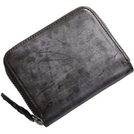 doobLondon Men's Bifold Genuine Italian Leather Bridle Leather Compact Wallet, dark brown