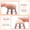 Set de brochas de maquillaje portátil 4 en 1: cerdas