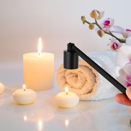 Ciieeo Candle Snuffer, Long Handle Candle Snuffer Stainless Steel Wick Flame Snuffer Christmas Candle Extinguisher for Tea Light Candles