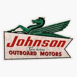 BZ Trading Johnson Vintage Outboard Motors Usa Vinyl Decal Wall Laptop Bumper Sticker 5in(RDB-USA-STICKERS-0266)