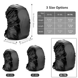 Cylogia Waterproof Backpack Cover for School Bag Rucksack Durable Foldable Lightweight Rain Cover for Boy Student Moisture-Proof Rainproof Protector Hiking Camping Biking Commuting 60-70L