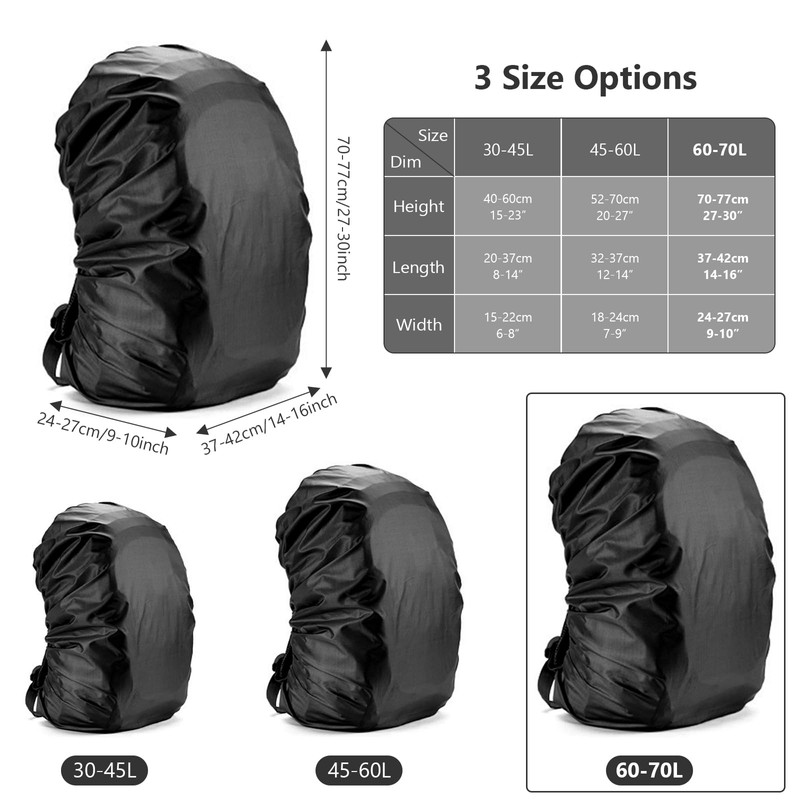 Cylogia Waterproof Backpack Cover for School Bag Rucksack Durable Foldable