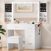 YITAHOME Vanity Desk with LED Mirror, 4-Drawer Makeup Desk