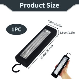 72 LED Magnetic Work Light, Ultra Bright DIY Work Light with Hanging Hook, Portable LED Inspection Lamp for Car Repair Shed Camping Household Attic Workshop Garage Emergency Lighting Outdoor Indoor