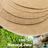 Matutinal 12 Pieces Burlap Placemats, 11.8" Round Fall Reusable Table