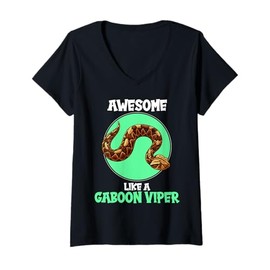 Womens Gaboon Vipers Awesome Like a Gaboon Viper V-Neck T-Shirt