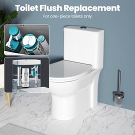 Toilet Flush System Replacement,Toilet Cistern Flush Part Kit with Universal Dual Flush Cistern Valve,Dual Flush and Toilet Cistern Fill Valve with Adjustable Height