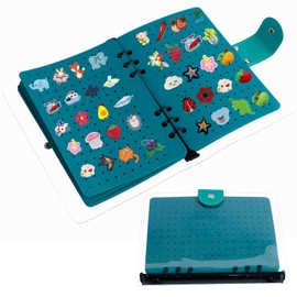 NZWBSHSSP 8 Pages Enamel Pin Display Book Pin Collection Display Book 23×17cm Large Pin Book Brooch Holder Pin Collector Storage Pin Organizer Pin Collection Book Up to Storing 350 Pins Badges(blue)