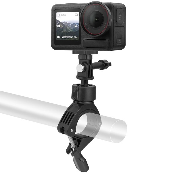 Geekria Action Camera Mount Clamp, Bike Motorcycle Handlebar, 360°Rotation, Compatible