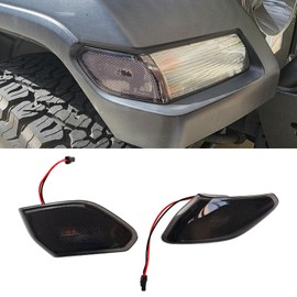 hilopexi LED Side Marker Light Fit for Jeep Wrangler JL & Gladiator JT 2018 2019 2020 2021 2022 2023 2024 Smoked Lens Fender Flare Light corner signal indicator Lamp Accessories Plug & Play…