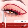 evpct 2Pcs Bronzer Red Color Liquid Glitter Eyeliner Set, Long-wearing