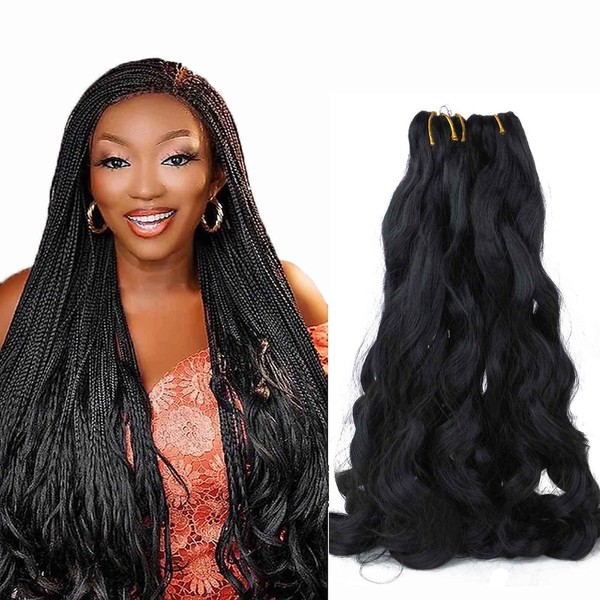 Haolocs 8 Packs 22 Inch French Curly Braiding Hair for