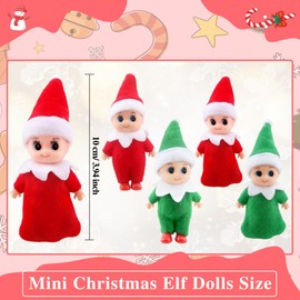 Restroma 12 Pcs Xmas Baby Dolls Elf Mini Christmas Elf Dolls Small Baby Elves for Christmas New Year Decoration Brithday Gifts, 4 Styles